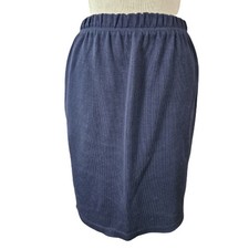 Navy Blue Knit Pull On Pencil Skirt Size Small