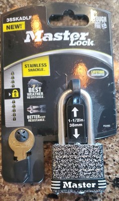 Master Lock Padlock 40mm Wide Laminated Stainless Steel Pin 