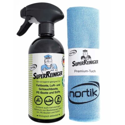 Nortik Superreiniger Set mit Preimiumtuch 500ml Bootsreiniger Bootspflege