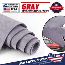 L-Gray Suede Headliner Fabrics Foam Backed 98"x60" Car Ceiling Replace Material
