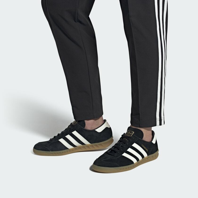 Adidas Hamburg Black Suede / White Stripe Men's 11 NEW spezial samba trimm  | eBay