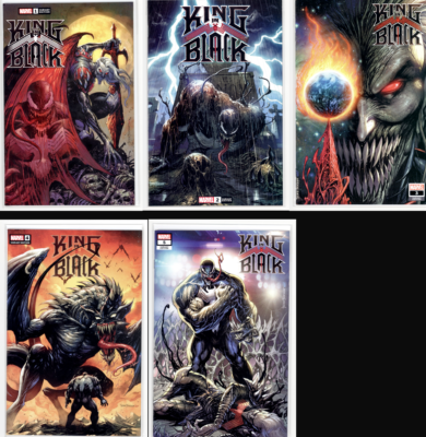 King in Black #1 2 3 4 5 Tyler Kirkham TRADE Variant Cover SET Lot