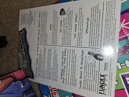 Vintage 1997 Telephone Tag Board Game Fundex Girls Fantasy Date 100% Complete - Picture 4 of 6