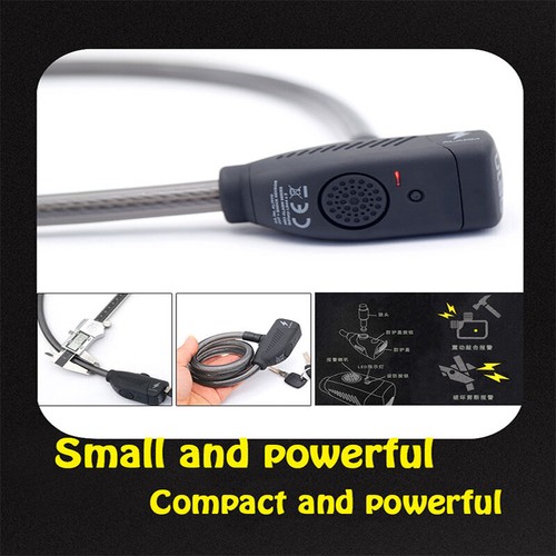 Bicycle Lock 110dB Alarm Horn LED Indicator Cable Lock Anti-Theft Bicycle Lock - Picture 8 of 12
