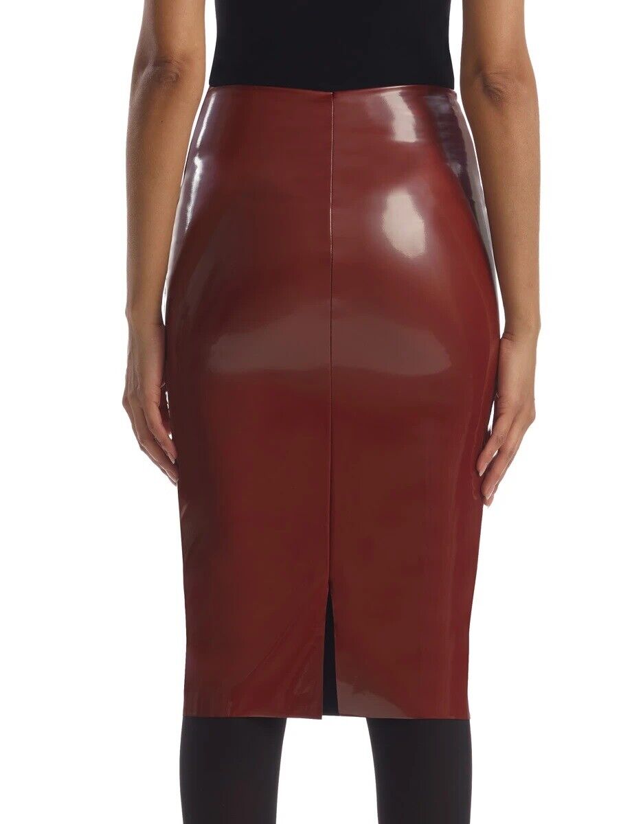 commando Faux Patent Leather Midi Skirt - SK03 (XS) 