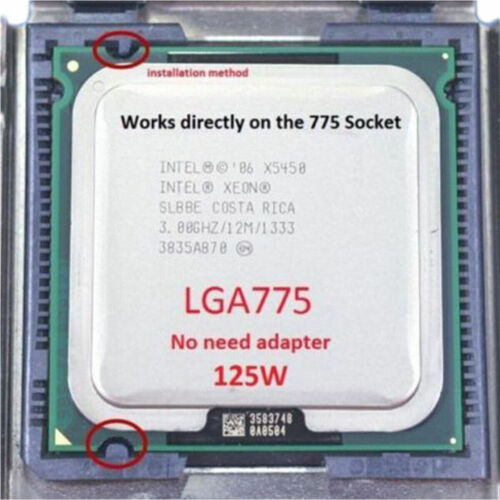 Procesador CPU Intel Xeon X5450 X5460 X5470 cuatro núcleos LGA 775/zócalo T - Imagen 5 de 11