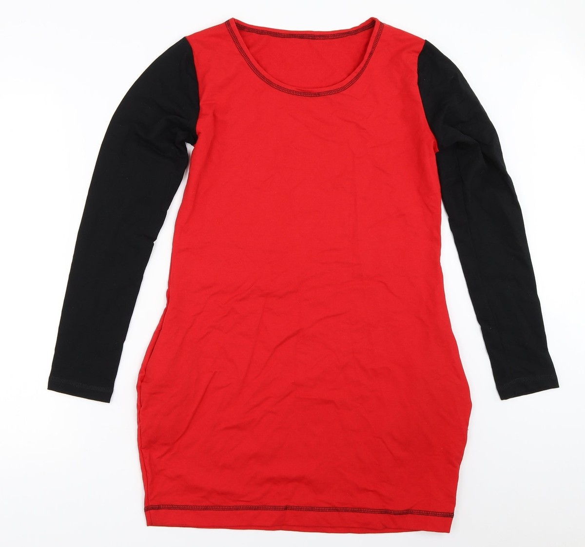 Bellu Girls Red Cotton Blend T-Shirt Dress Size L | eBay UK