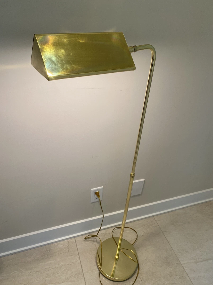 Vintage MCM Mid Century Modern Style Pharmacy Floor Lamp Brass