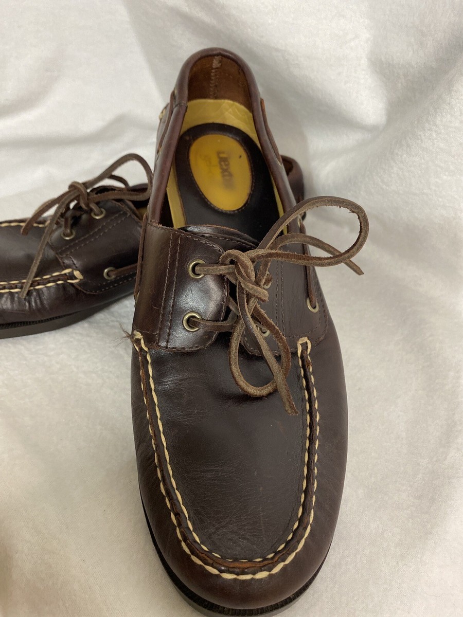 Vintage Dexter Men’s Brown Leather Loafers Lace Up Size 11 N302-32 42386  Nice! - Main Image