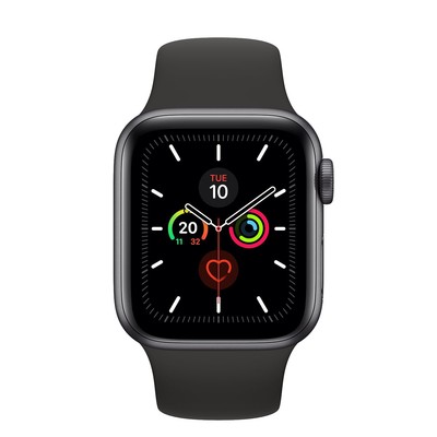 NUEVO Apple Watch Series 5 44mm GPS Space Gray Aluminum Case Sport Band MWVF2