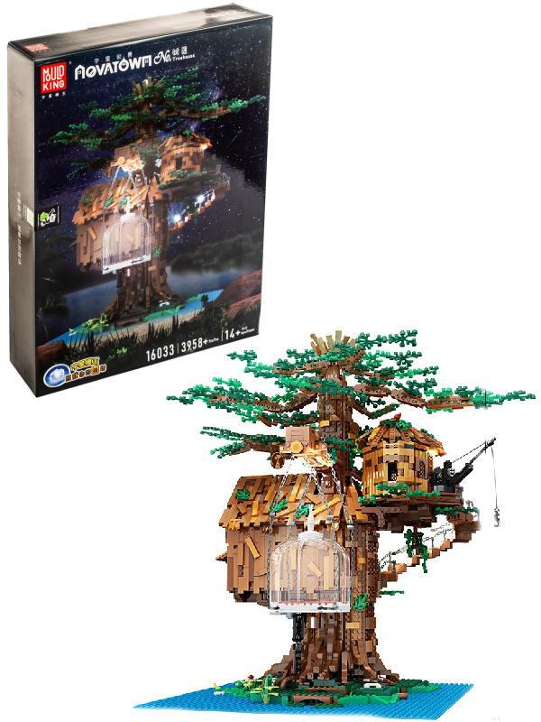 Mould King 16033+D Treehouse+ Lighting Blossom And Maple Leaf Package 5462pcs