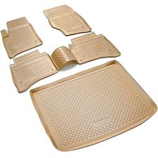 Fußmatten & Kofferraumwanne Set passend für Porsche Cayenne I 9PA | BJ 2002-2010