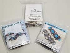 DIY Bead Bracelets Earrings Kits "Paisley Dreams, Gaelic Circles, Crescent Wire"