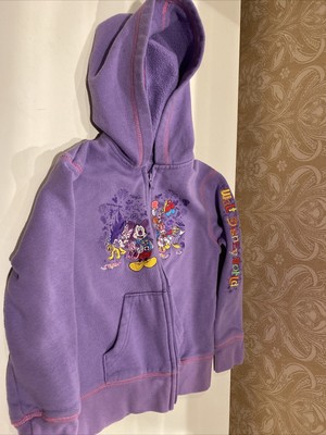 Walt Disney World Girlâs Size 5 (S) Purple Full Zip Hoodie | eBay