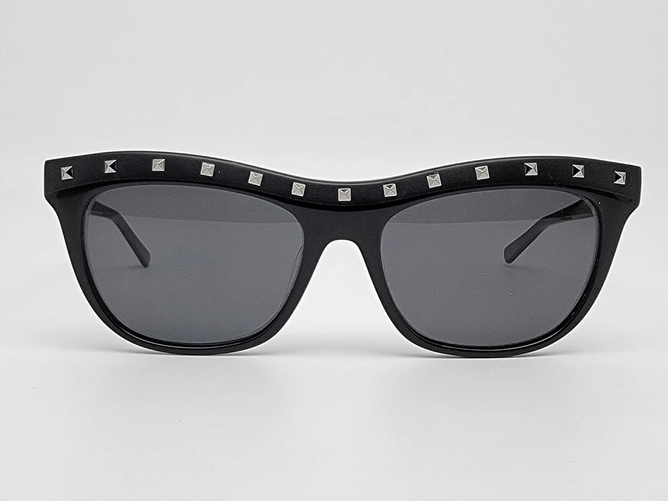 Valentino V650S 001 Gloss Black RockStud Sunglasses FRAME ONLY w Case Italy 54mm - Image 2 of 4