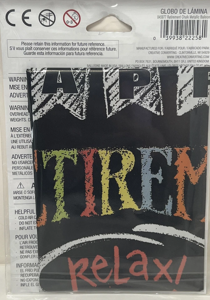 Пенсионный шар из меловой фольги Happy Retirement товары украшения новый!! - Изображение 2 из 2