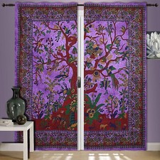 Window Door Curtain Tree Of Life Cotton Mandala Wall Hanging Bohemian Wall Panel