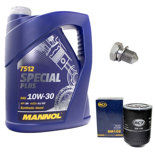 MotoröL ÖLfilter SM108 10W30 5 Liter + ÖLablassschraube FüR Audi A6 A4 Vw Passat-image