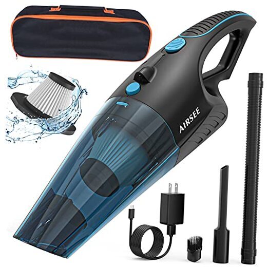Powerful 14 KPA Cordless Handheld Vacuum with 2 Speeds and Carry Bag-image
