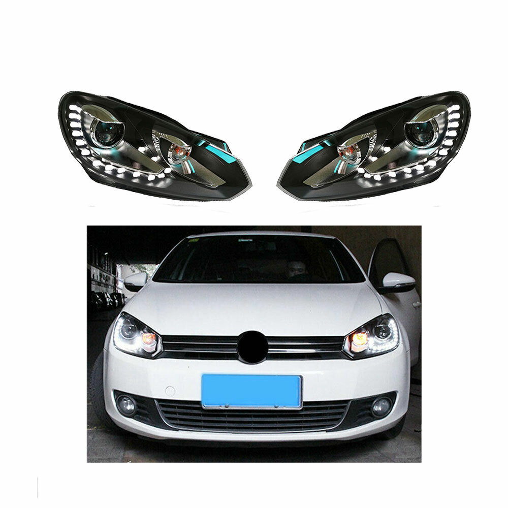 VWゴルフ6 2009–2012用LEDデュアルレンズヘッドライト 2009-2012 VW Golf 6 Left Headlight Assembly For VW Golf 6 HID