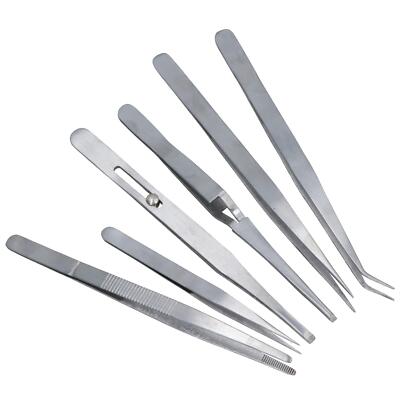 6-teiliges langes Pinzetten-Set selbstsichernd Basteln / Hobby Modellbau Stempel TE291