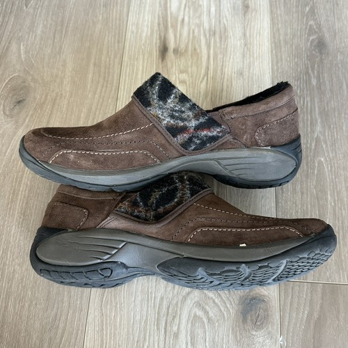 Merrell Moc Encore Spritz Womens Sz 10 Brown Suede Slip On Q Form Mules J55932 - Picture 4 of 10