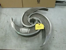 CF8M S/S Pump Impeller 17" Dia 2-1/4" Shaft 2-7/8" THK (New)