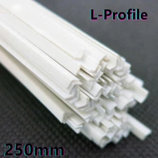 ABS Styrene Plastic L-Profile Strip Rod Corner Bar DIY Craft Model Build 250mm