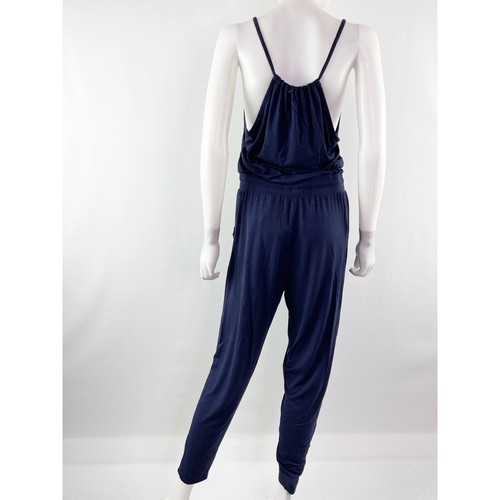 Wildfox Jumpsuit dunkelblau ärmellos V-Ausschnitt Jogger Bein Gr. M neu - Bild 9 von 11
