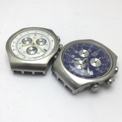 Swatch Irony V8 Panda Face Chronograph Tachymeter Sports Watch Glass