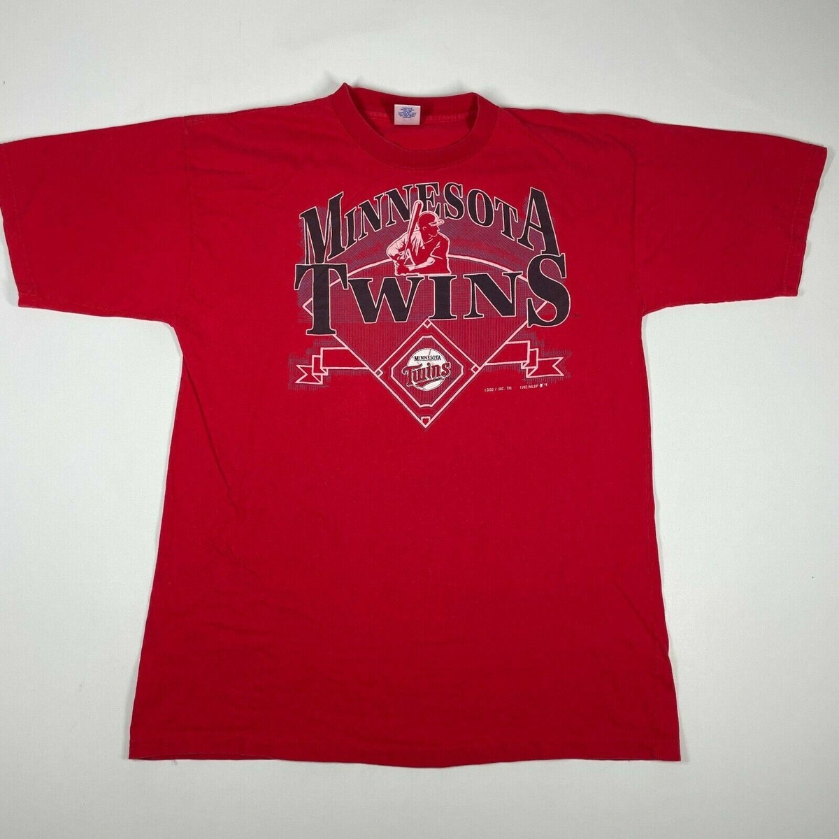 【レトロ希少品】90'S メジャーリーグ ミネソタ・ツインズTシャツ Vintage 90s Minnesota Twins Logo 7 T-Shirt Red Graphic MLB