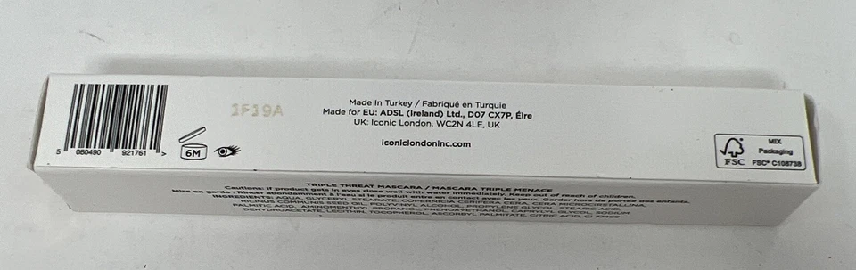 NIB  Black Iconic London Triple Threat 9 ml .030 fl oz  Mascara F1  X265 - Image 4 of 4