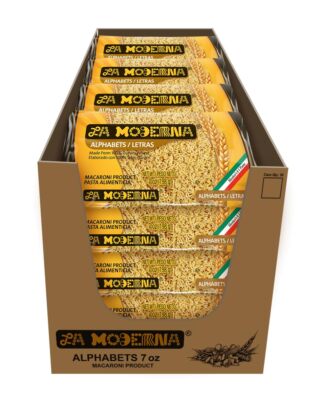 La Moderna Noodle Alphabet Pasta 7Oz Pack Of 20 Fun Healthy Durable Gluten Free