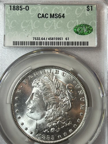1885 O CAC MS 64 Morgan Silver Dollar
