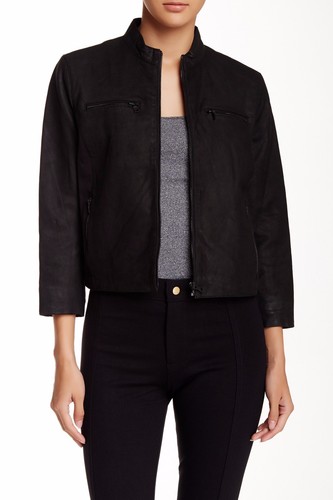 T TAHARI Women Jacket Coat Solid Black 