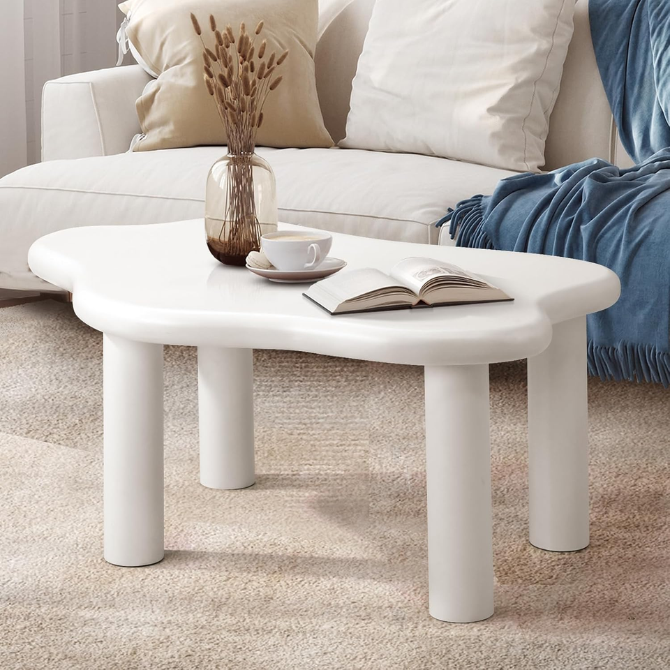 White Coffee Table 78 X 55 X 40Cm Living Room Wooden Side Table eBay