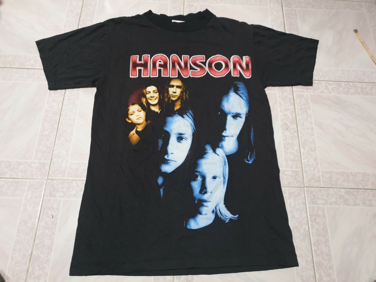 HANSON レアデザイン バンドTシャツ RARE Vintage Hanson T Shirt Rap Tee Hip Hop Boy Band Tour T Shirt