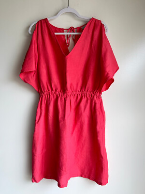 linen dress halterneck Rosie Linen Halter Midi Dress / White | MESHKI main image 0