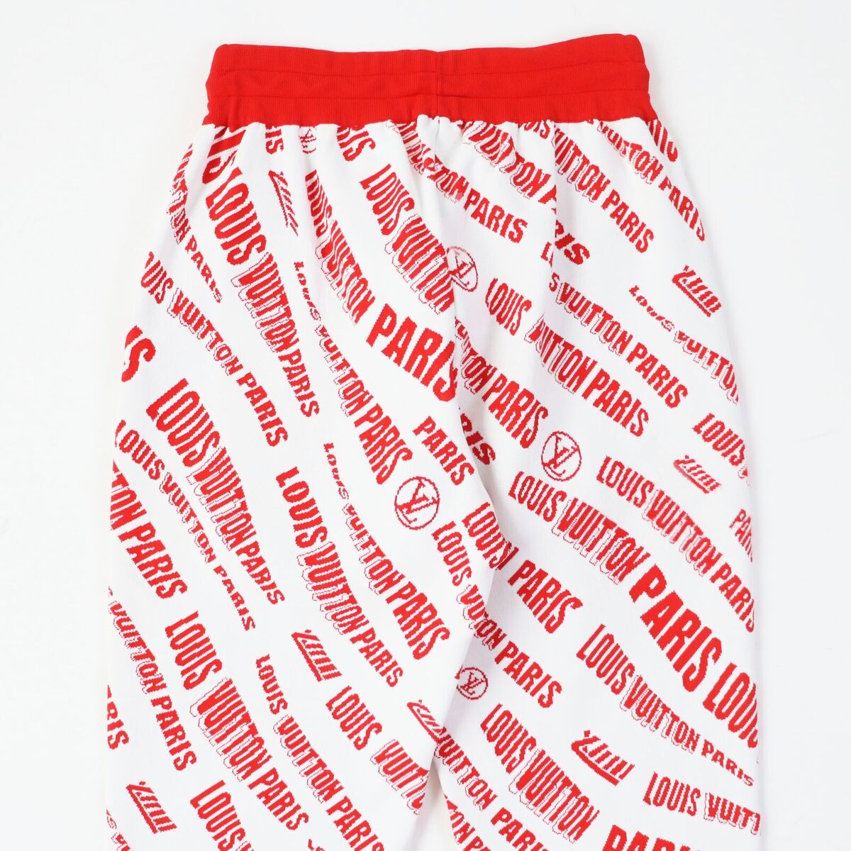 LOUIS VUITTON RW212B IT1 FLKP97 Jogging Pants XS Red X White LOUIS VUITTON RW212B IT1 FLKP97 Jogging Pants XS Red X White