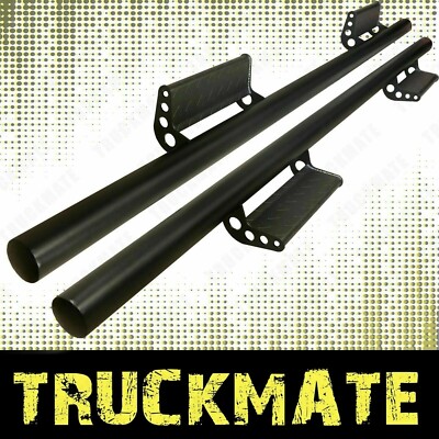 Fit 2016-2023 Nissan Titan Crew Cab Running Board Side Step Drop down Black Bar
