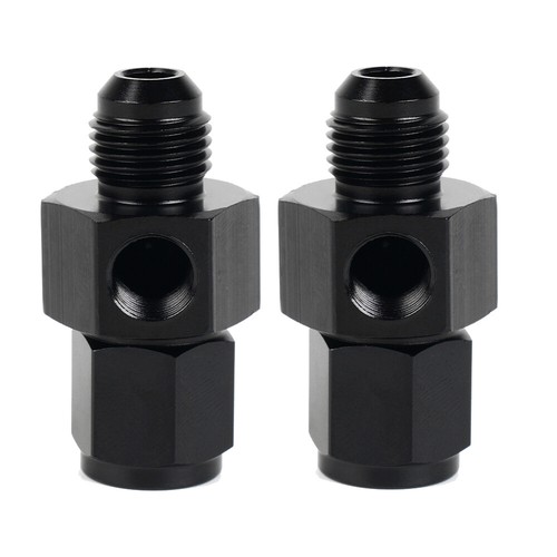 2PCS Fuel Pressure Fitting AN Male to Female 1/8 NPT Gauge Port Hose Adapter - Afbeelding 9 van 11