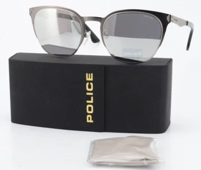 Lunettes de soleil POLICE Flow 3 SPL 341 gris miroir Sun Panto Cat 52-21 145 ... - Photo 1/4