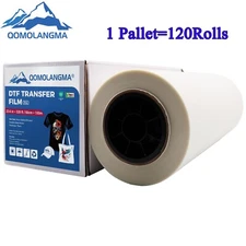 120rolls 23.6"x328 FT DTF Film PET Premium Transfer Double Sided Warm Peel