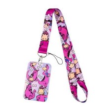 The Flintstones Dino Dinosaur Cartoon Purple Lanyard With ID Badge Holder