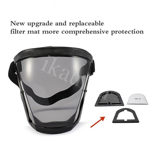 2Pcs Unisex Anti Fog Protective Full Face Shield Reusable Transparent Dust Mask - Picture 9 of 9