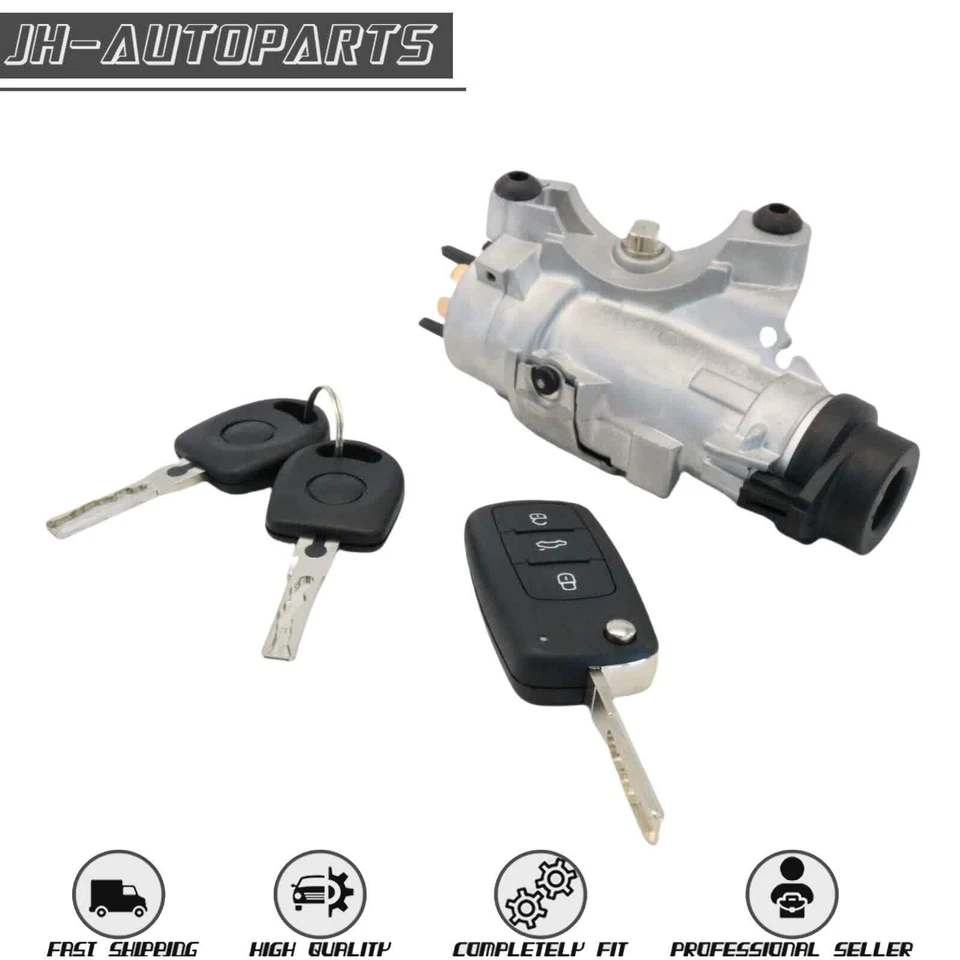 Conjunto de cilindro de trava de ignição com chaves 4B0905851P para VW 02-10 Beetle - Imagem 3 de 4