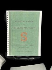 Manual de ajustadores Singer para máquinas de coser clase 101 encuadernado en bobina 38 páginas