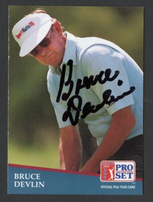 Bruce Devlin #197 signed autograph auto 1991 Pro Set Golf Trading Card