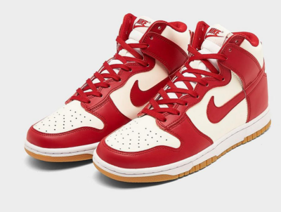 NIKE Dunk High レッド/ホワイト Women's Nike Dunk High Retro Sail Gym Red Gum Bottom White ALL