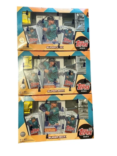 2023 Topps MLB Series 1 Baseball Trading Card Super Box Lot of 3 Sealed Boxes
